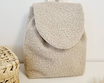 Sac à dos teddy beige