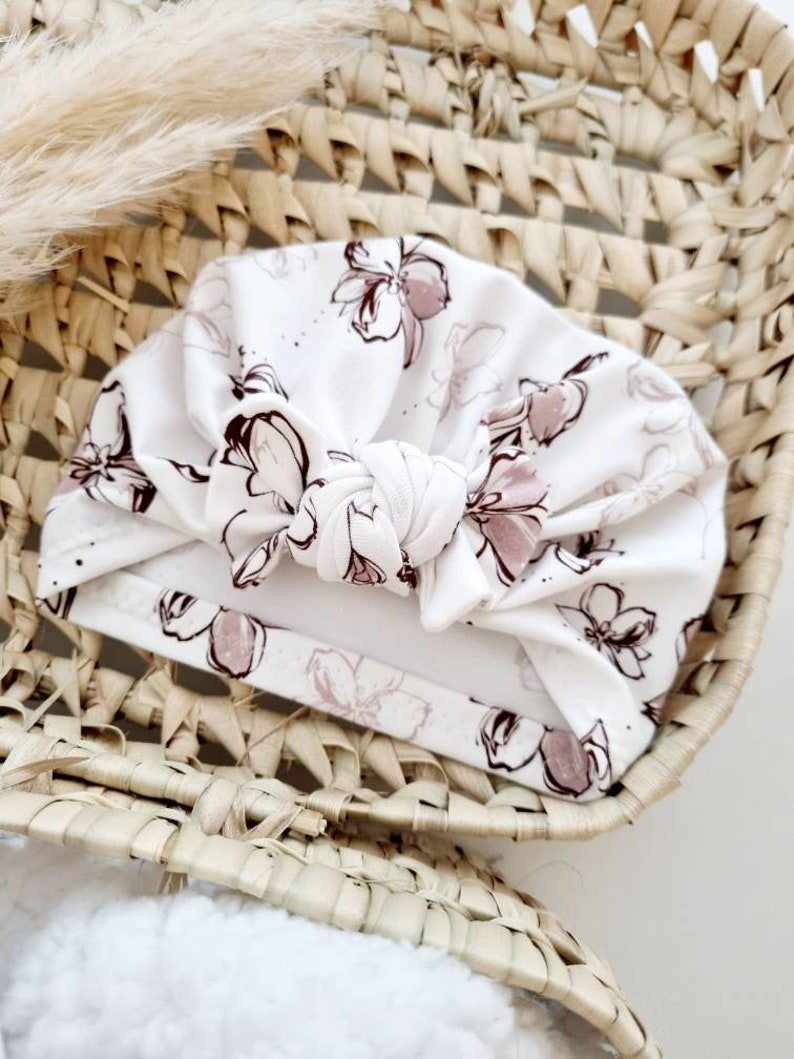 turban bébé divers motifs Fleur de griffonnage