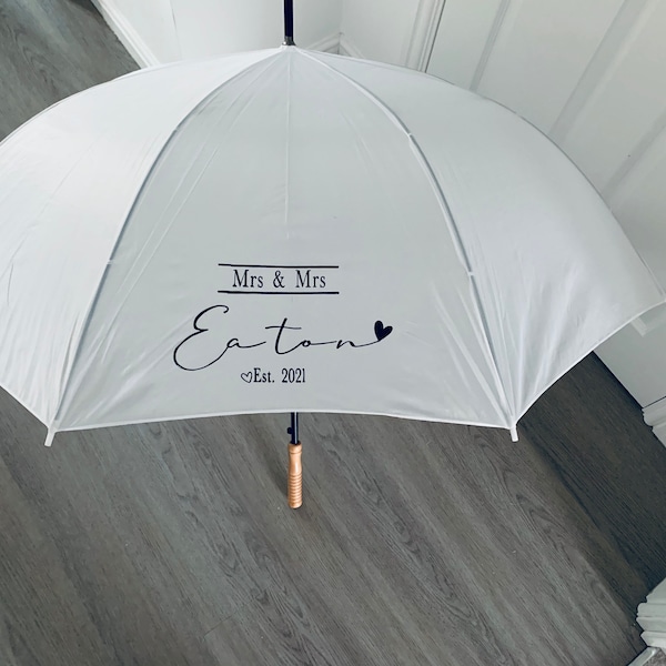 Personalised Wedding Umbrellas