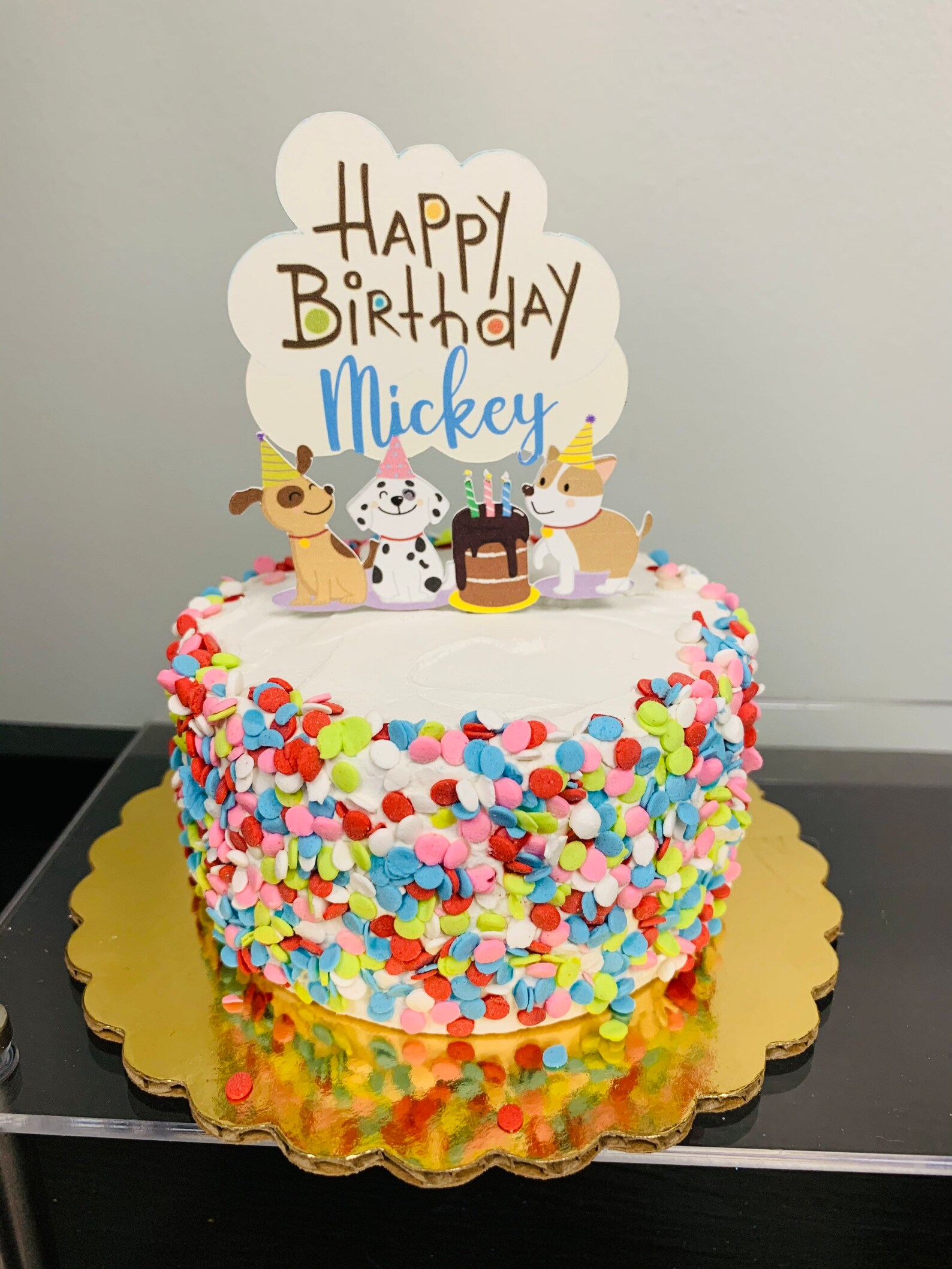 Dog Birthday Cake Peanut Butter Cake Dog Pawty Birthday Etsy