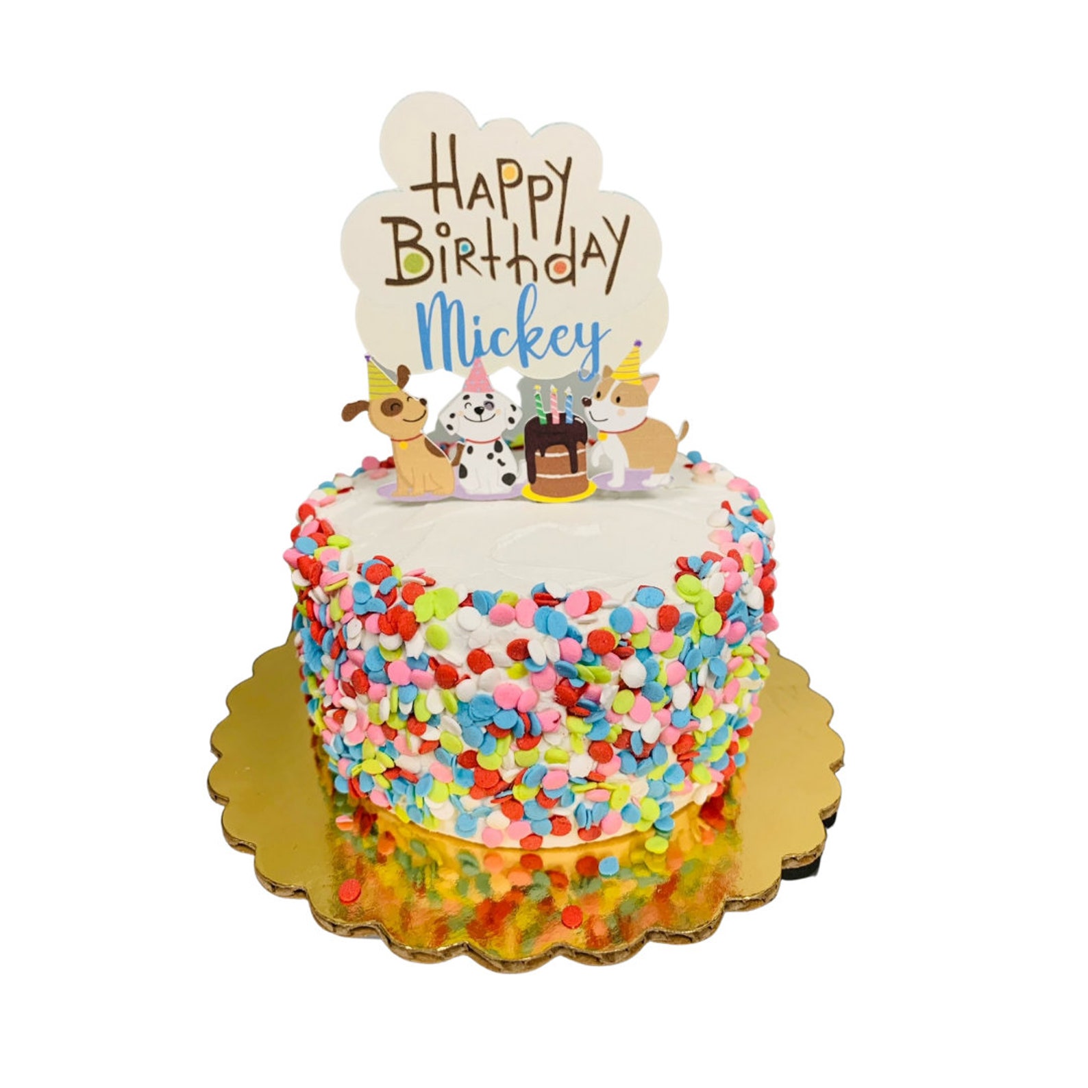 Dog Birthday Cake Peanut Butter Cake Dog Pawty Birthday Etsy