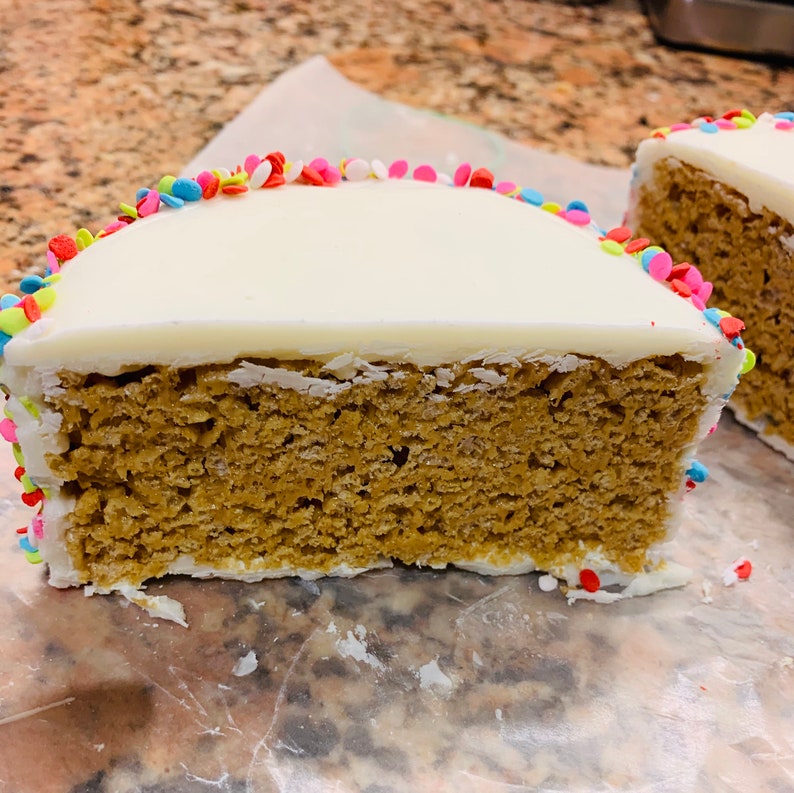 Dog Birthday Cake Peanut Butter Cake Dog Pawty Birthday Etsy