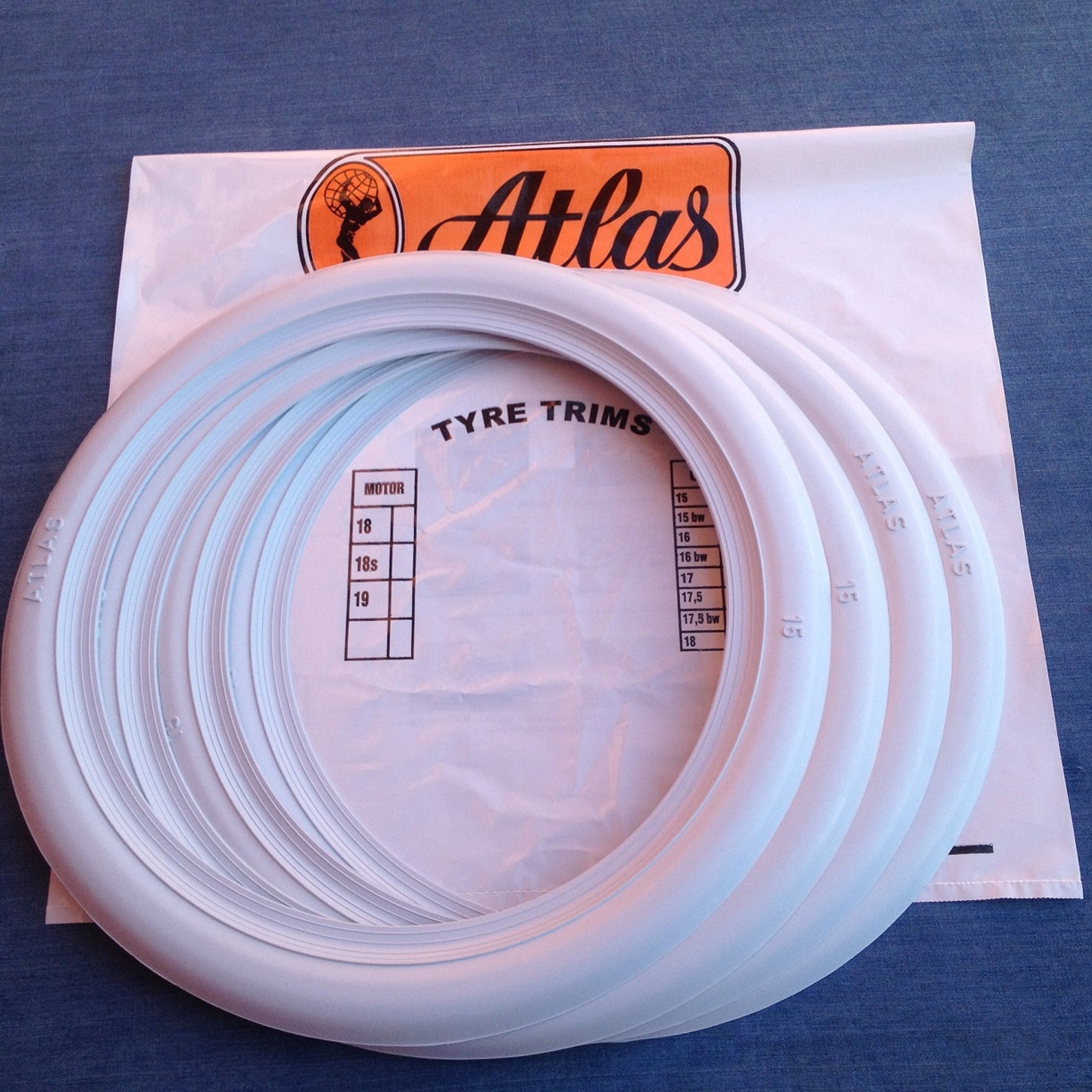 15 White Wall Portawall Tire insert trim set of 4 Etsy