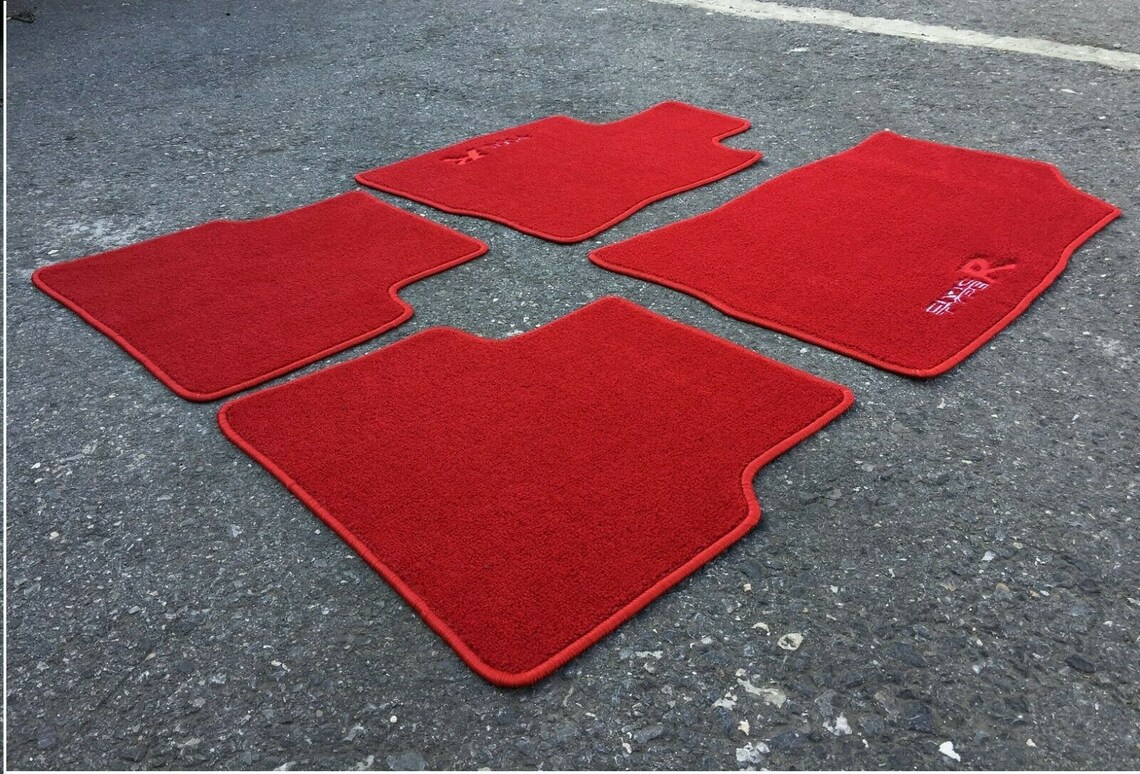 Tailored Car Floor Mats Carpet Red 4pcs For Honda Civic Sedan Etsy