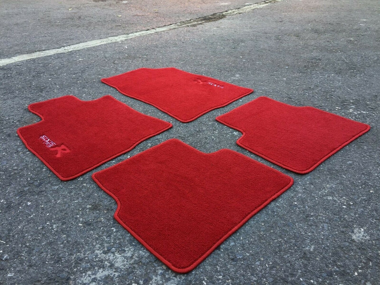 Tailored Car Floor Mats Carpet Red 4pcs For Honda Civic Sedan Etsy