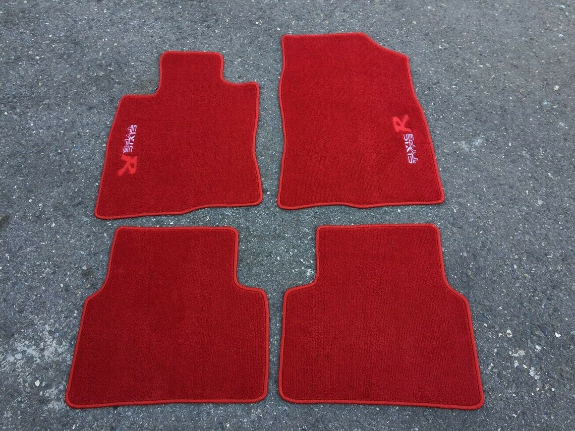 Tailored Car Floor Mats Carpet Red 4pcs For Honda Civic Sedan Etsy
