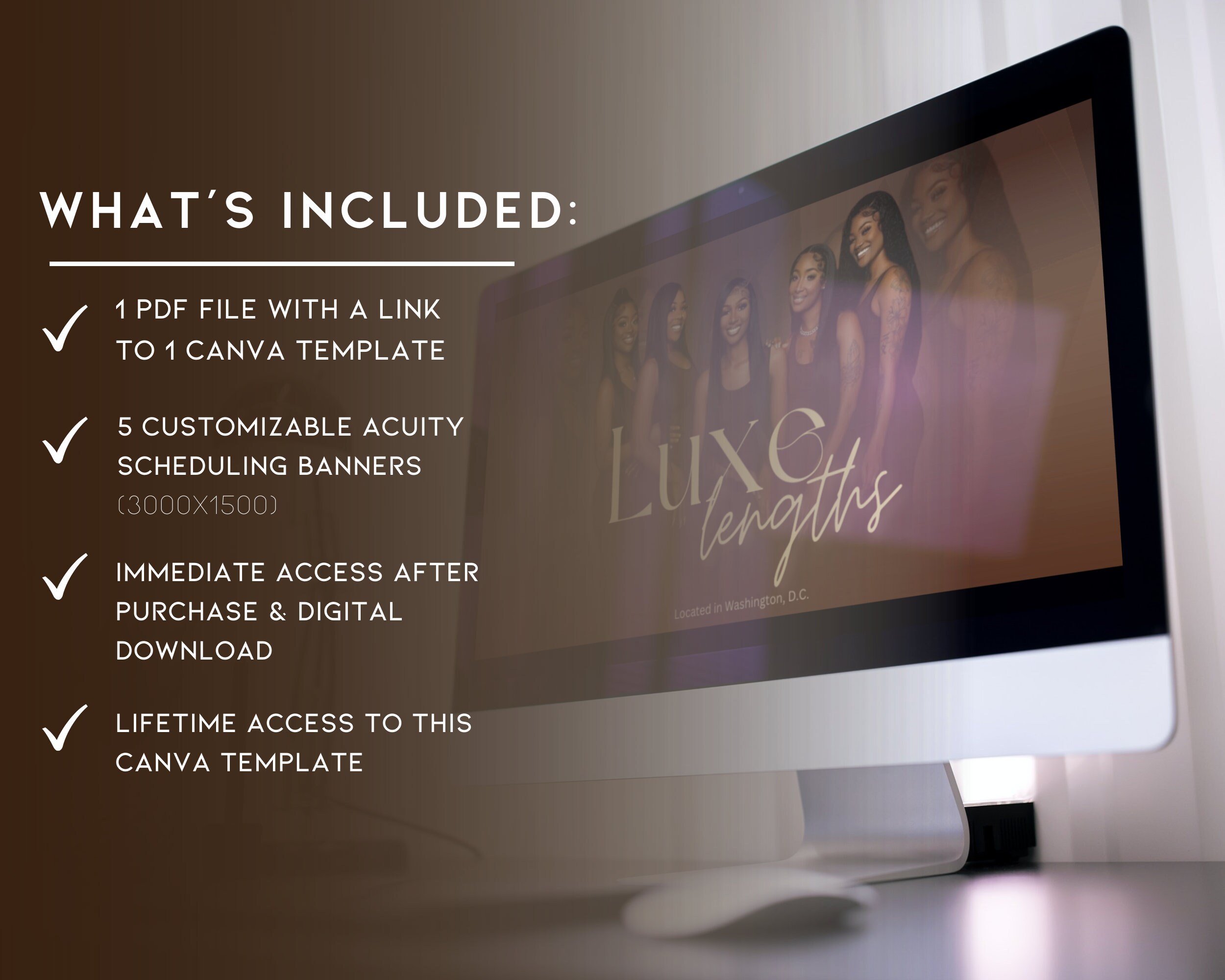 Acuity Booking Site Design Templatediy Acuity Glam Web Etsy
