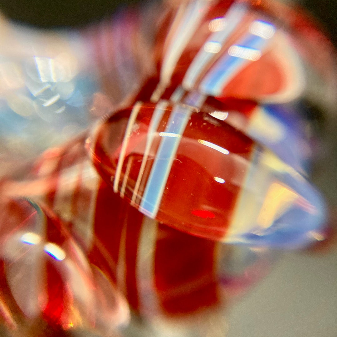 Bright Red i Cut My Own Bangs Glass Pipe. Made by Etsy