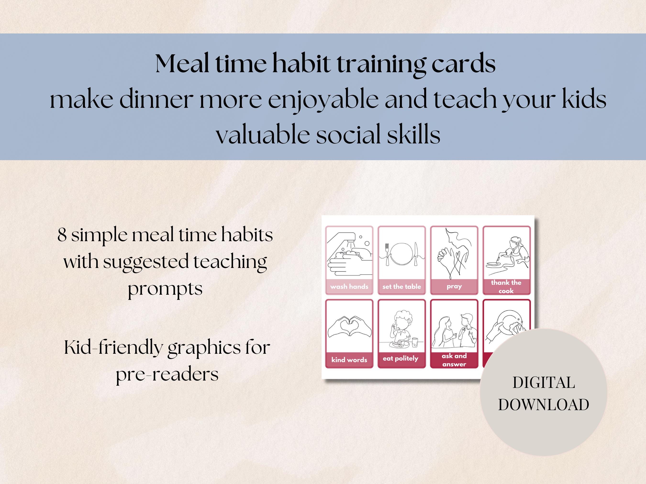Habit Training Manners for Kids Meal Time Routine Charlotte Mason ...