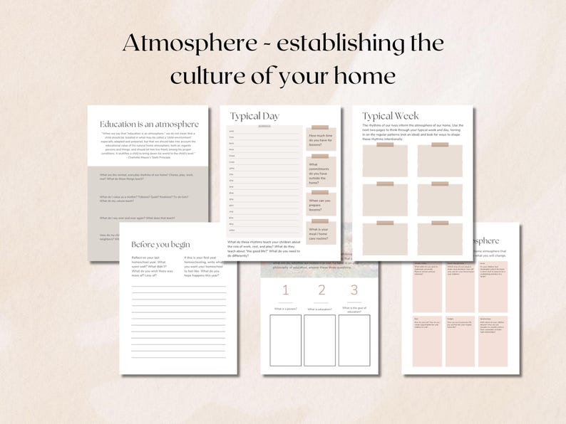 Homeschool Planner Charlotte Mason Teacher Guide Digital Planner ...