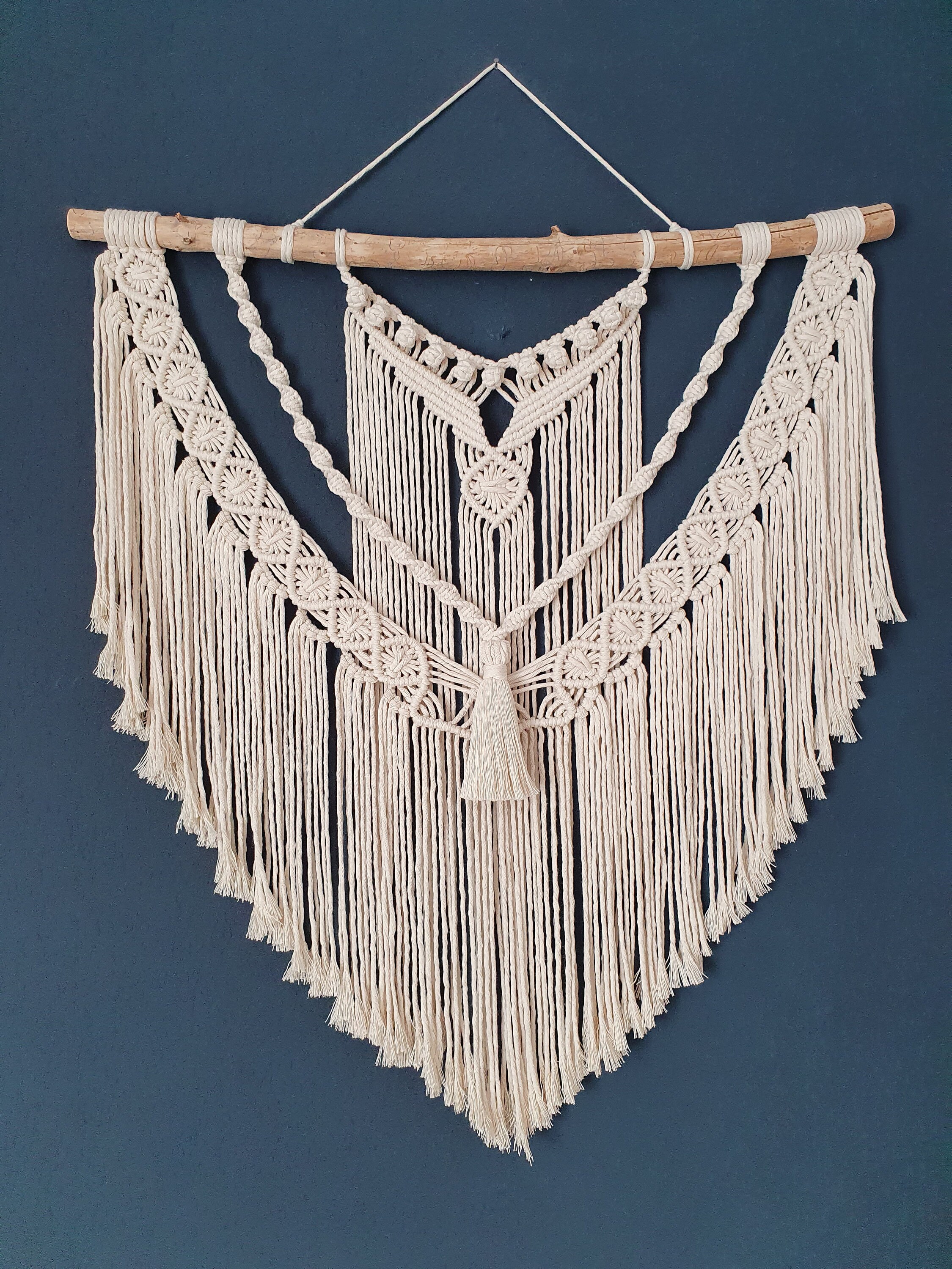 XL Macrame Wall Hanging Large Boho Style | Vintage Wall Decoration Mo…