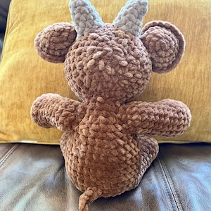 Handmade crochet Highland Cow or Black and White Cow.