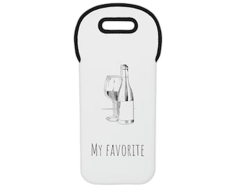 Bolsa aislante para botellas de vino, bolsa para vino, regalo para los amantes del vino, neopreno impreso personalizado con asa suave