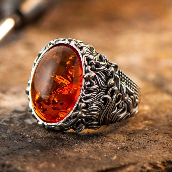 Amber Ring - Etsy