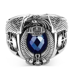 Saudi Arabia Silver Men Ring, Emblem of Saudi Statement Ring, Saudi ...