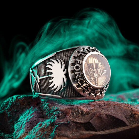 Royal Saudi Special Forces Ring 925 Sterling Silver Handmade