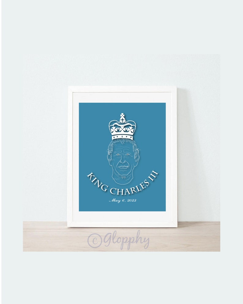 King Charles III Print Art England King Home Decor Handmade Etsy