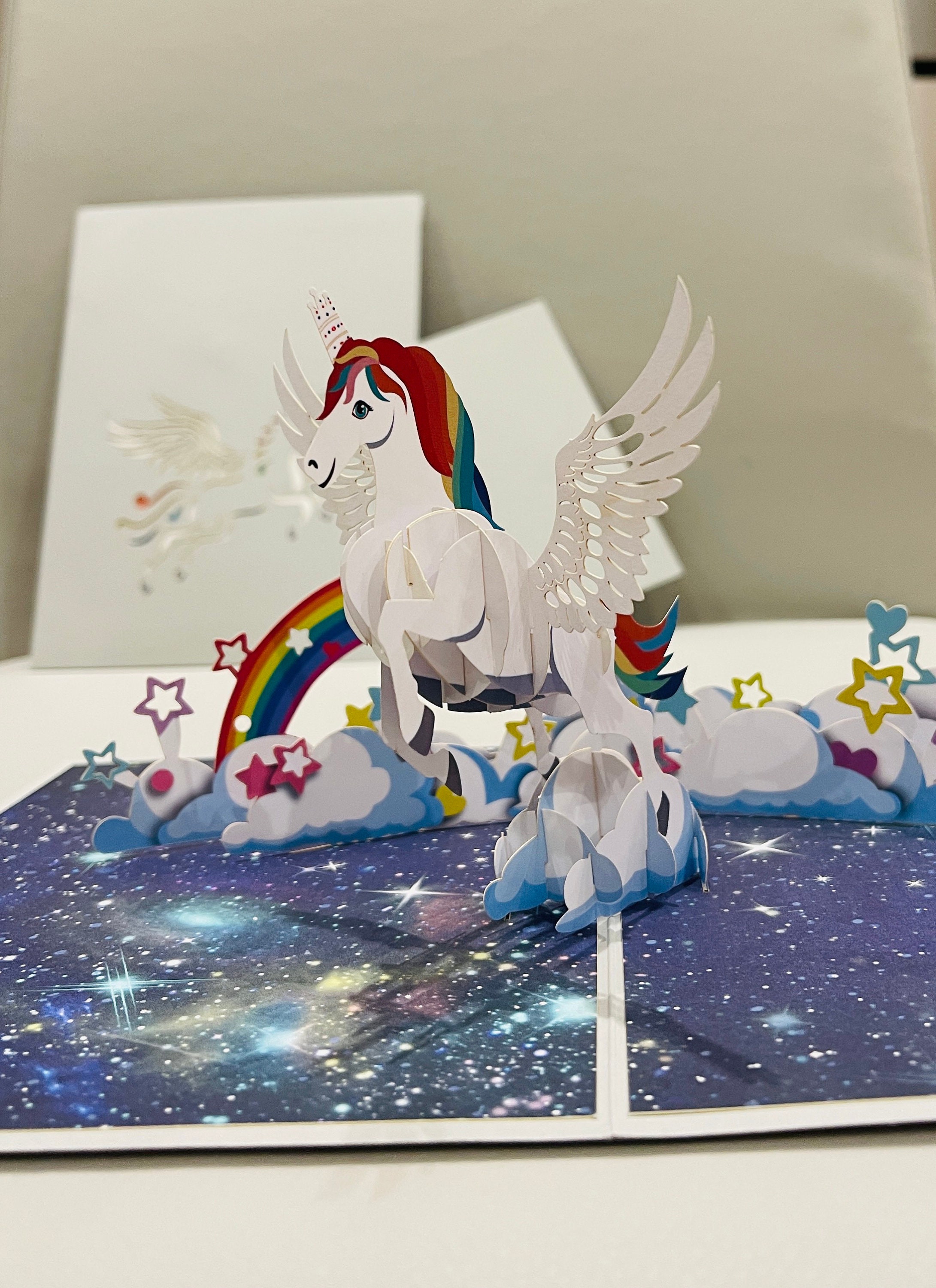 Unicorn - Pop up 3D Card Birthday Fun Special Occasion - Etsy UK