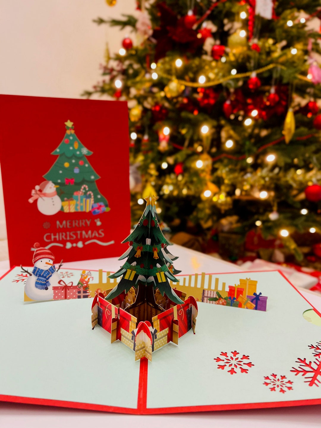 Large Christmas Tree - Pop up 3D Card Christmas Seasonal - Etsy UK
