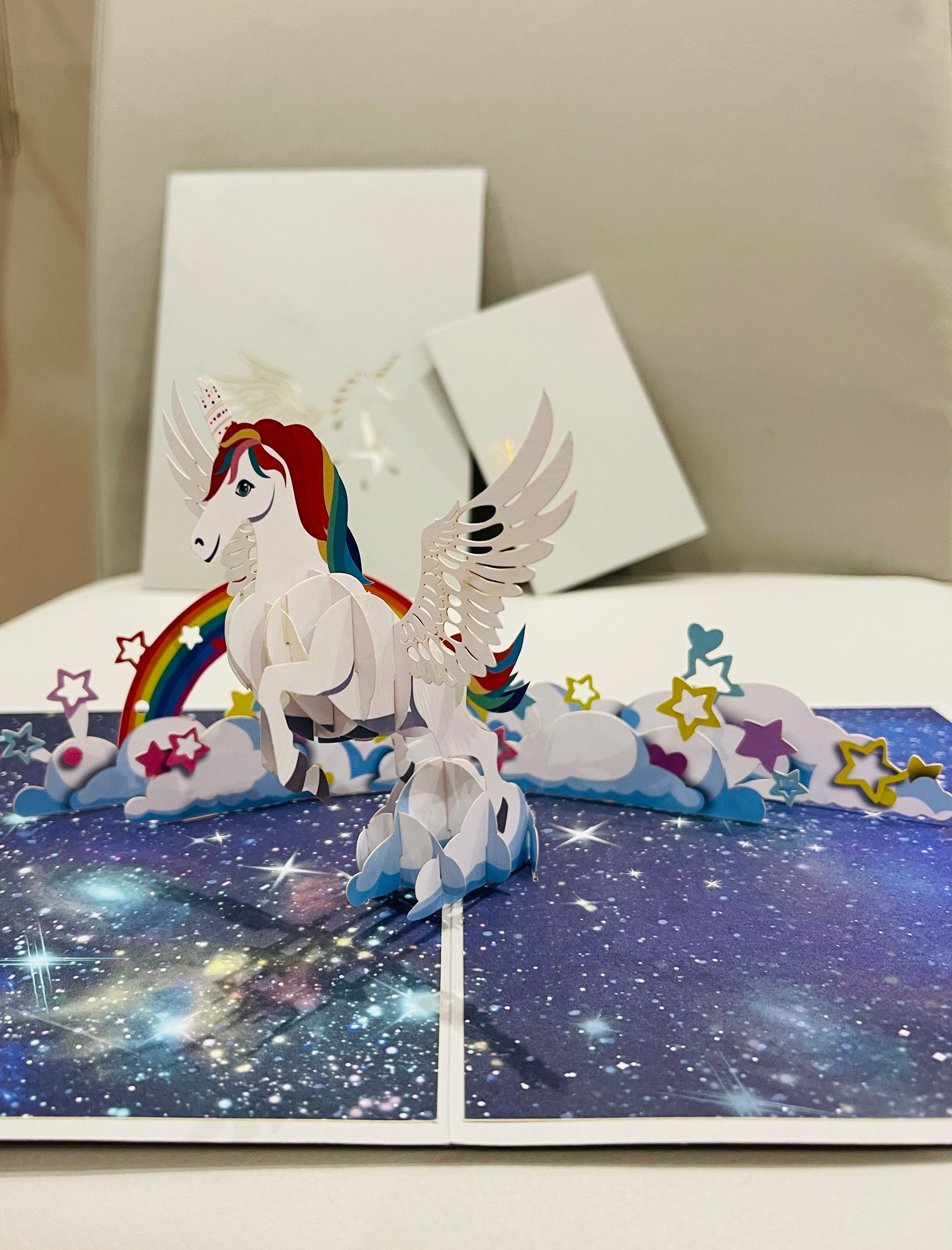 Unicorn - Pop up 3D Card Birthday Fun Special Occasion - Etsy UK
