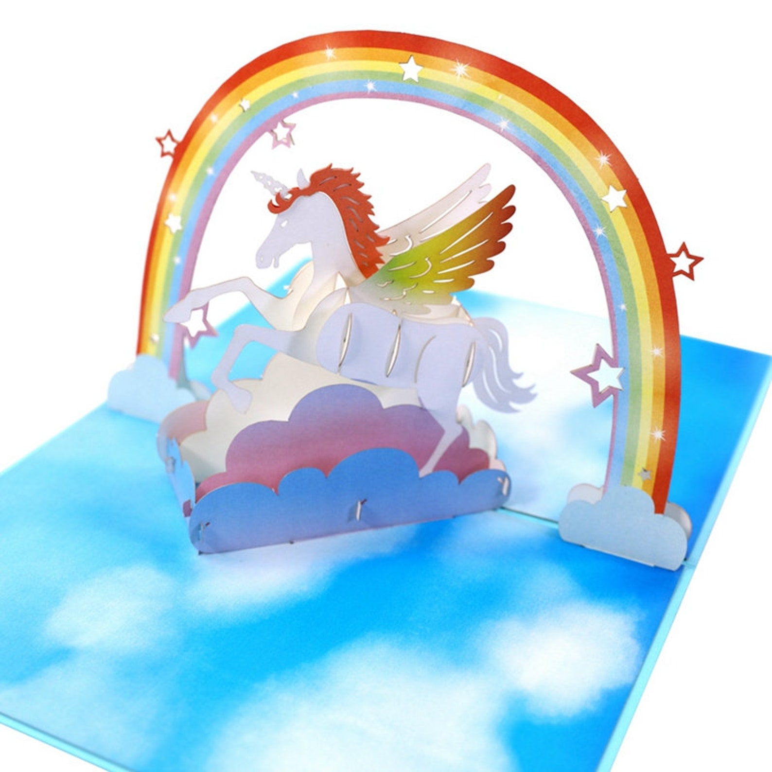 Unicorn Rainbow - Pop up 3D Card Birthday Fun Special Occasion - Etsy UK