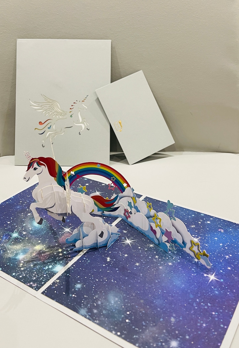 Unicorn - Pop up 3D Card Birthday Fun Special Occasion - Etsy UK