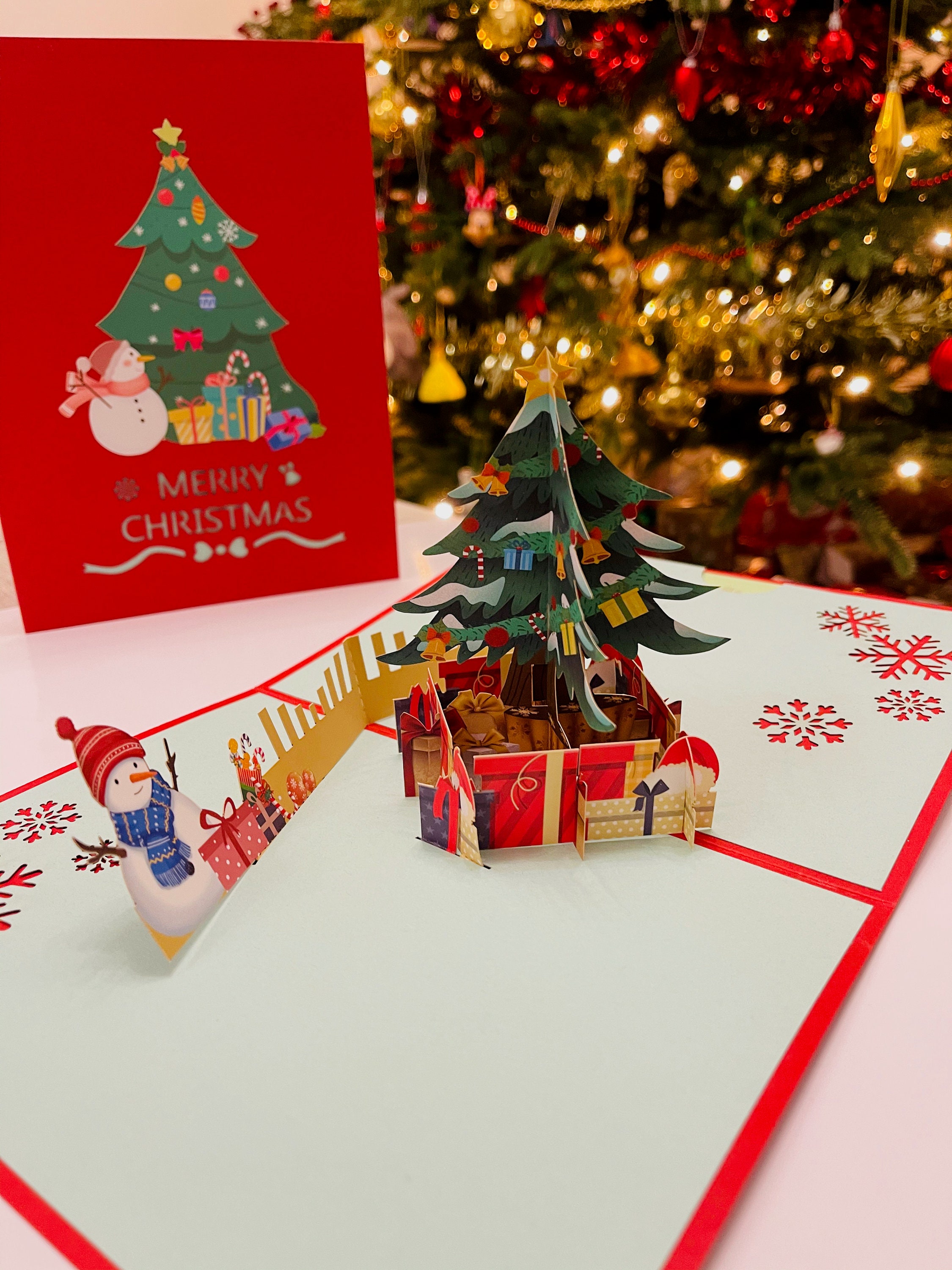 Large Christmas Tree - Pop up 3D Card Christmas Seasonal - Etsy UK