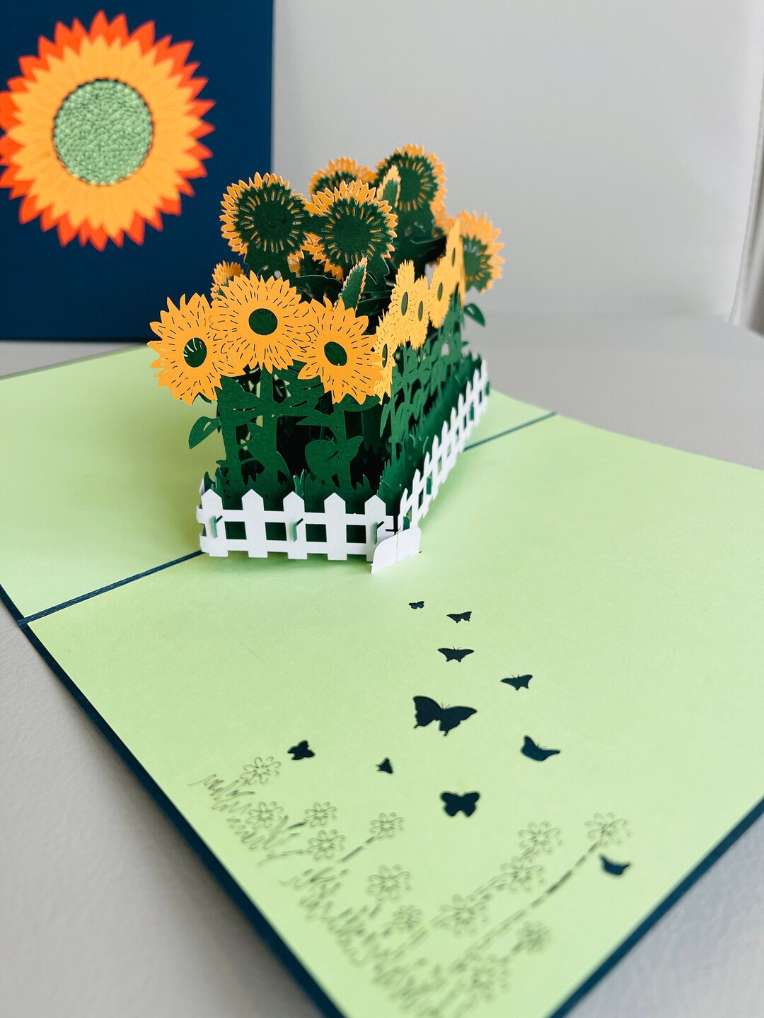 Sunflowers Garden Pop up 3D Card Birthday Mother's Day Special ...