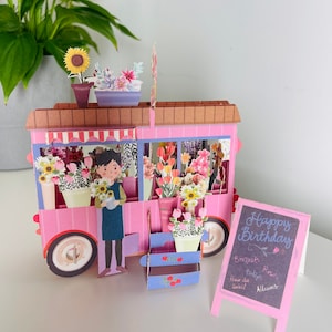Flower Shop - Pop Up 3D Card Birthday Mother's day Special Occasions