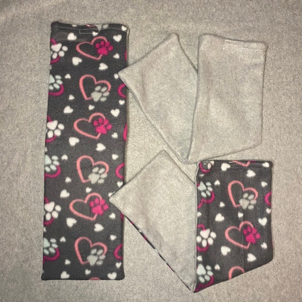 Pink Hearts/Grey - 3 Ramp liners for Critter Nation or Ferret Nation cage
