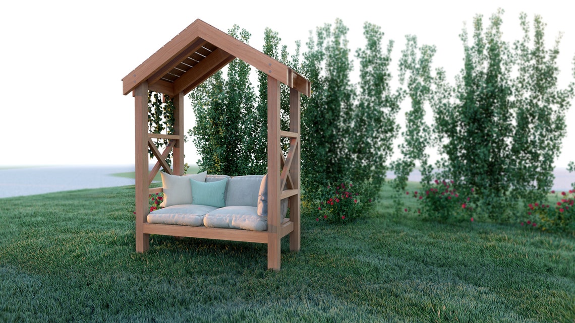 Arbor Bench Plans 36 X 68 / Stepbystep Instructions Etsy