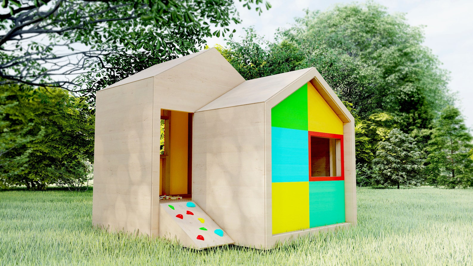 Playhouse Plans Double Aframe Playhouse Stepbystep Etsy