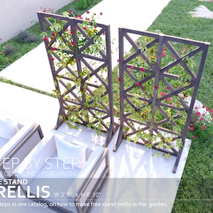 Trellis plans 3 6 x 6 10 / step-by-step instructions, digital download, PDF format image 1