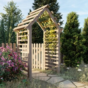 ARBOR GATE with fence plans 3 x 4 4 / step-by-step instructions / digital download / PDF file image 6