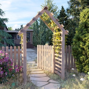 ARBOR GATE with fence plans 3 x 4 4 / step-by-step instructions / digital download / PDF file image 8