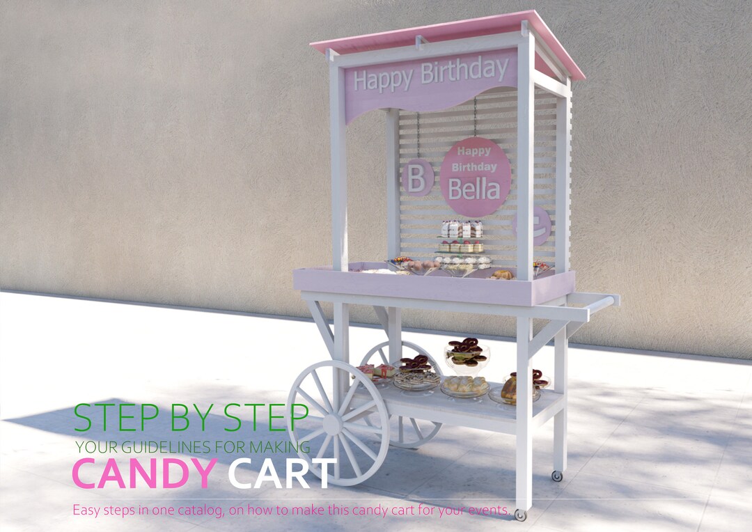 Candy Cart Plans 25 X 60 / Stepbystep Instructions PDF Etsy
