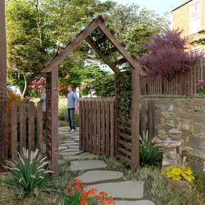 ARBOR GATE with fence plans 3 x 4 4 / step-by-step instructions / digital download / PDF file image 3