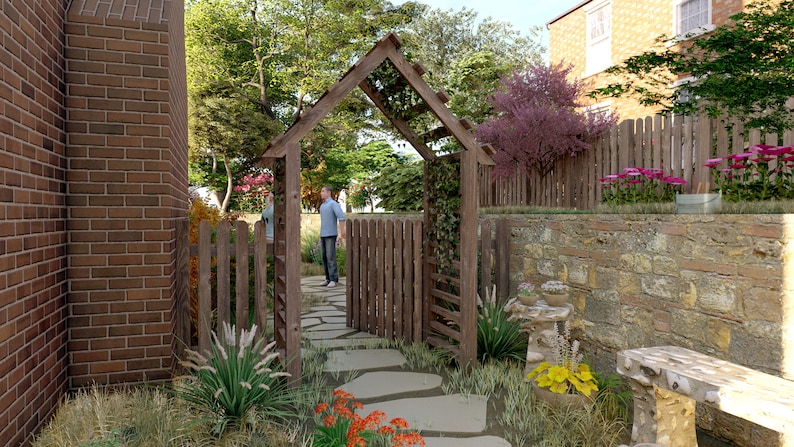 ARBOR GATE with fence plans 3 x 4 4 / step-by-step instructions / digital download / PDF file image 3