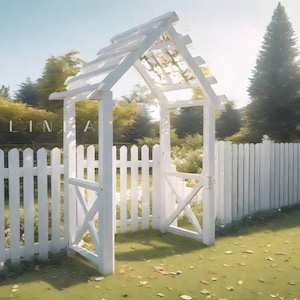 ARBOR GATE with fence plans 3 x 4 4 / step-by-step instructions / digital download / PDF file image 1