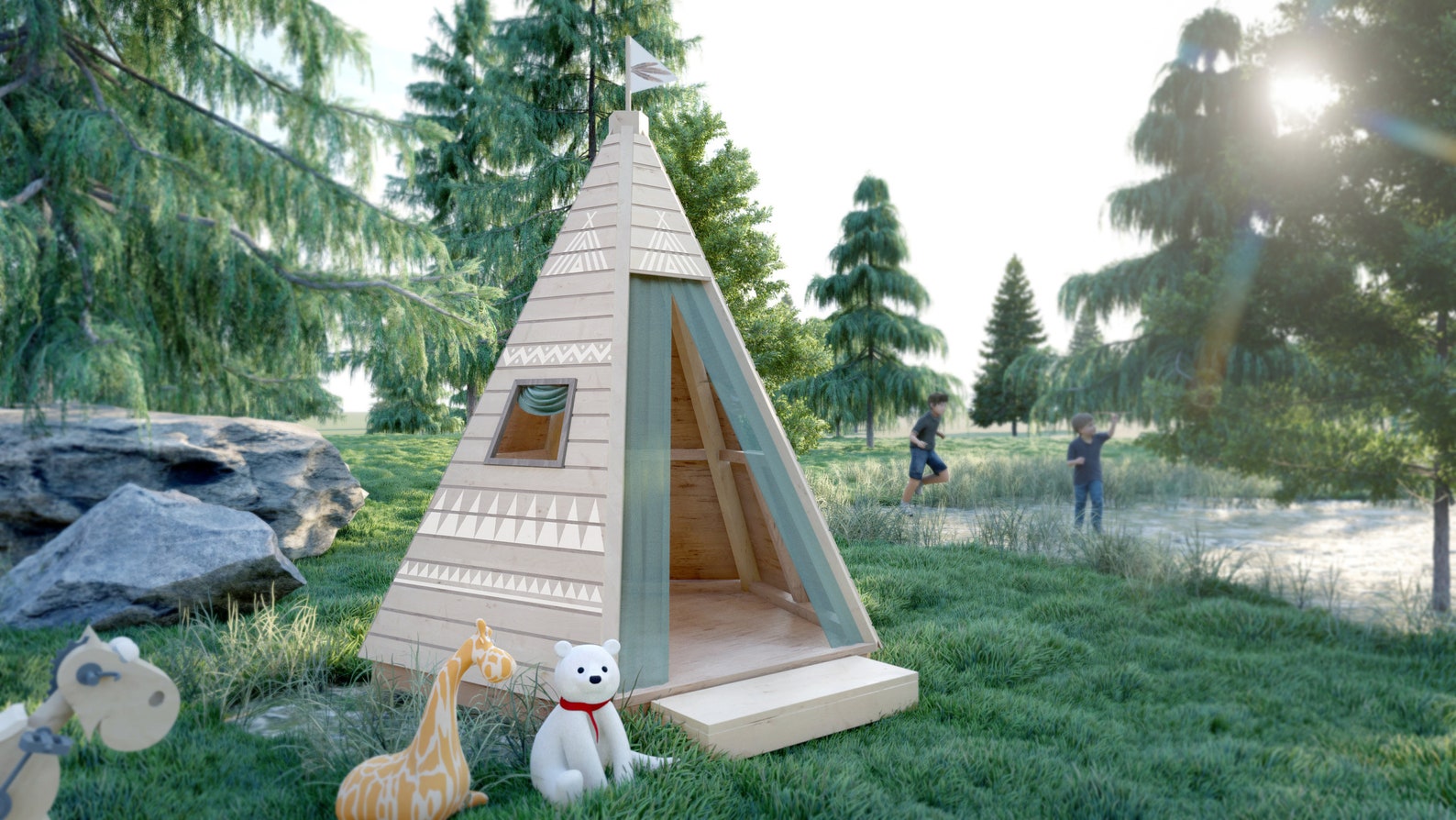 Indian Playhouse 77''W X 96''H / Stepbystep Etsy