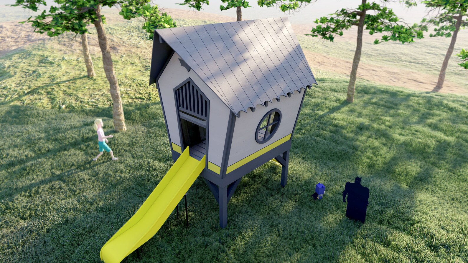 PLAYHOUSE PLANS BATMAN 7' X 7' 3'' X Etsy