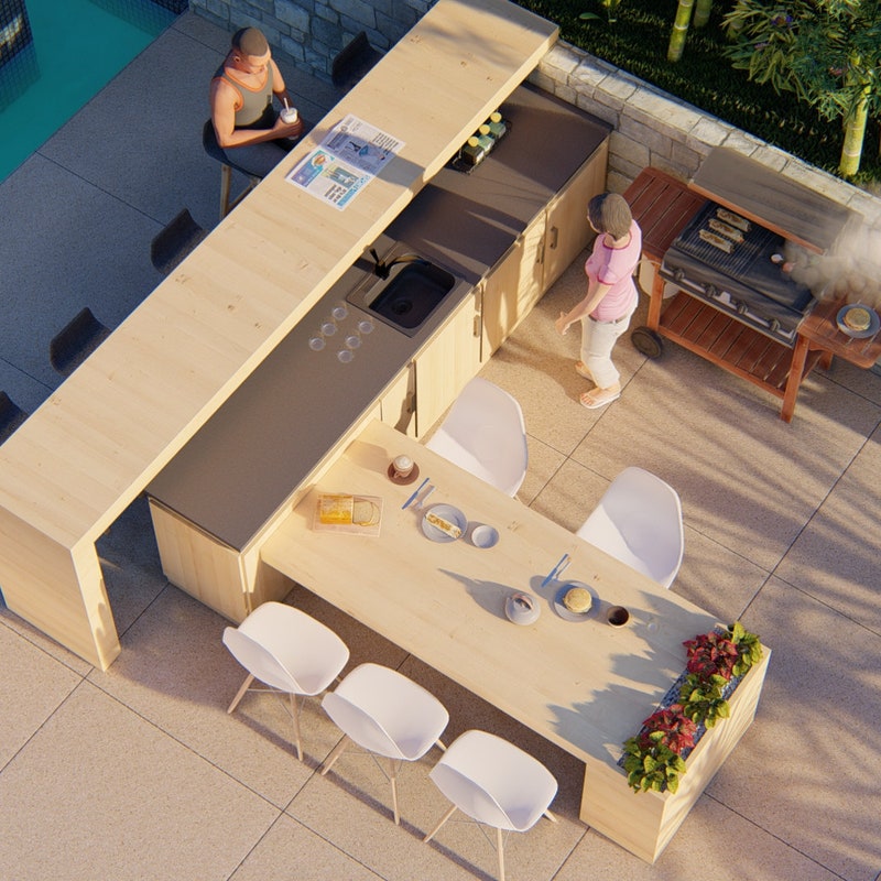 Outdoor Kitchen Plan - Etsy