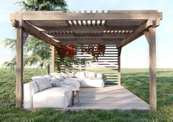 PERGOLA PLANS 12 X 16 Ft - Etsy Australia