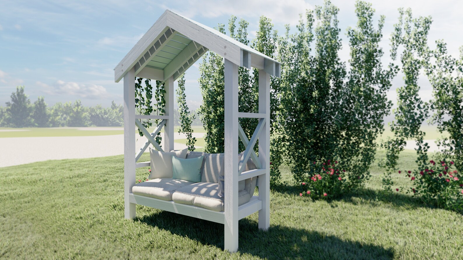 Arbor Bench Plans 36 X 68 / Stepbystep Instructions Etsy