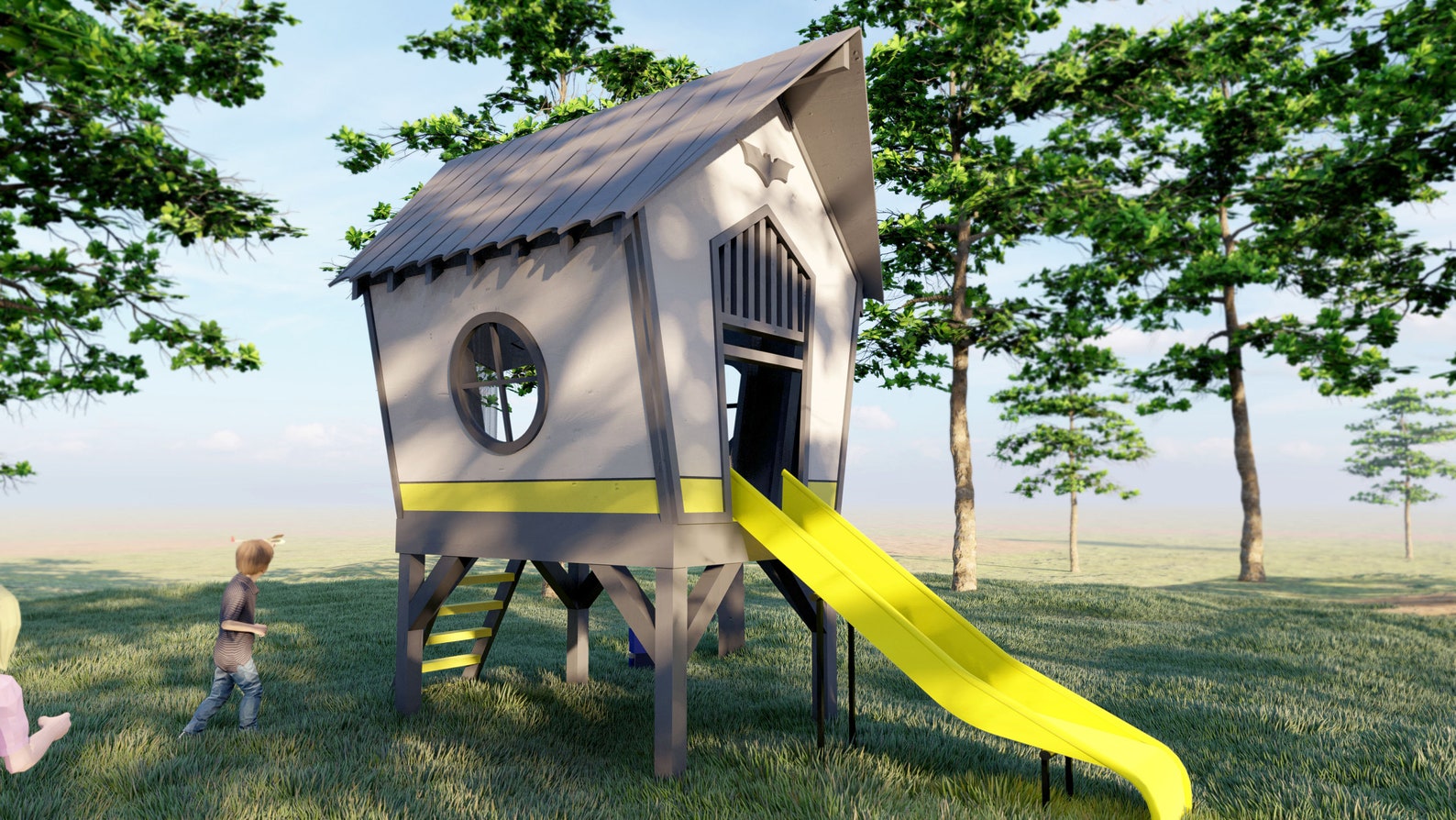 PLAYHOUSE PLANS BATMAN 7' X 7' 3'' X Etsy