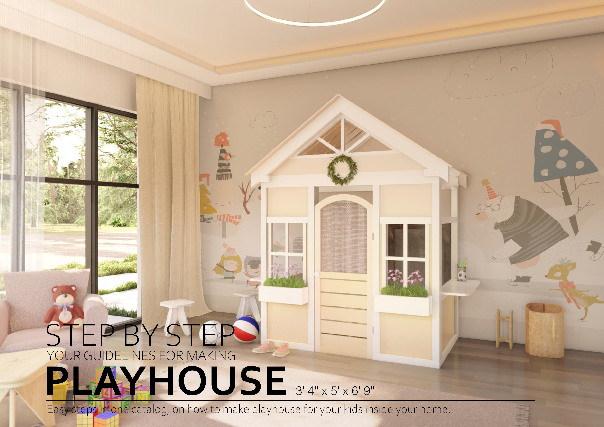 Playhouse Plans Indoor Playhouse Step-by-step Instructions - Etsy