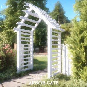 ARBOR GATE with fence plans 3 x 4 4 / step-by-step instructions / digital download / PDF file image 2