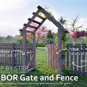 ARBOR GATE with fence plans 3 x 4 4 / step-by-step instructions / digital download / PDF file image 5