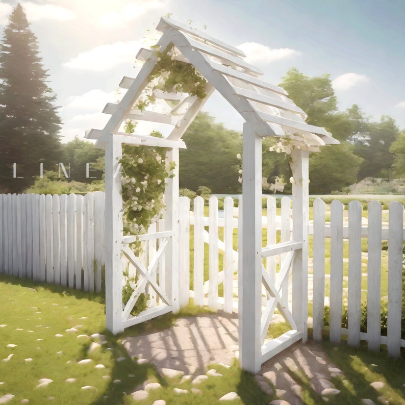 ARBOR GATE with fence plans 3 x 4 4 / step-by-step instructions / digital download / PDF file image 4