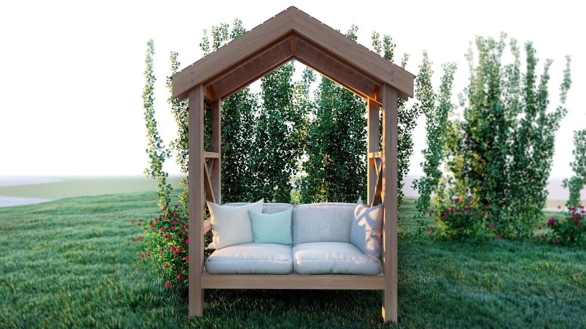 Arbor Bench Plans 36 X 68 / Stepbystep Instructions Etsy